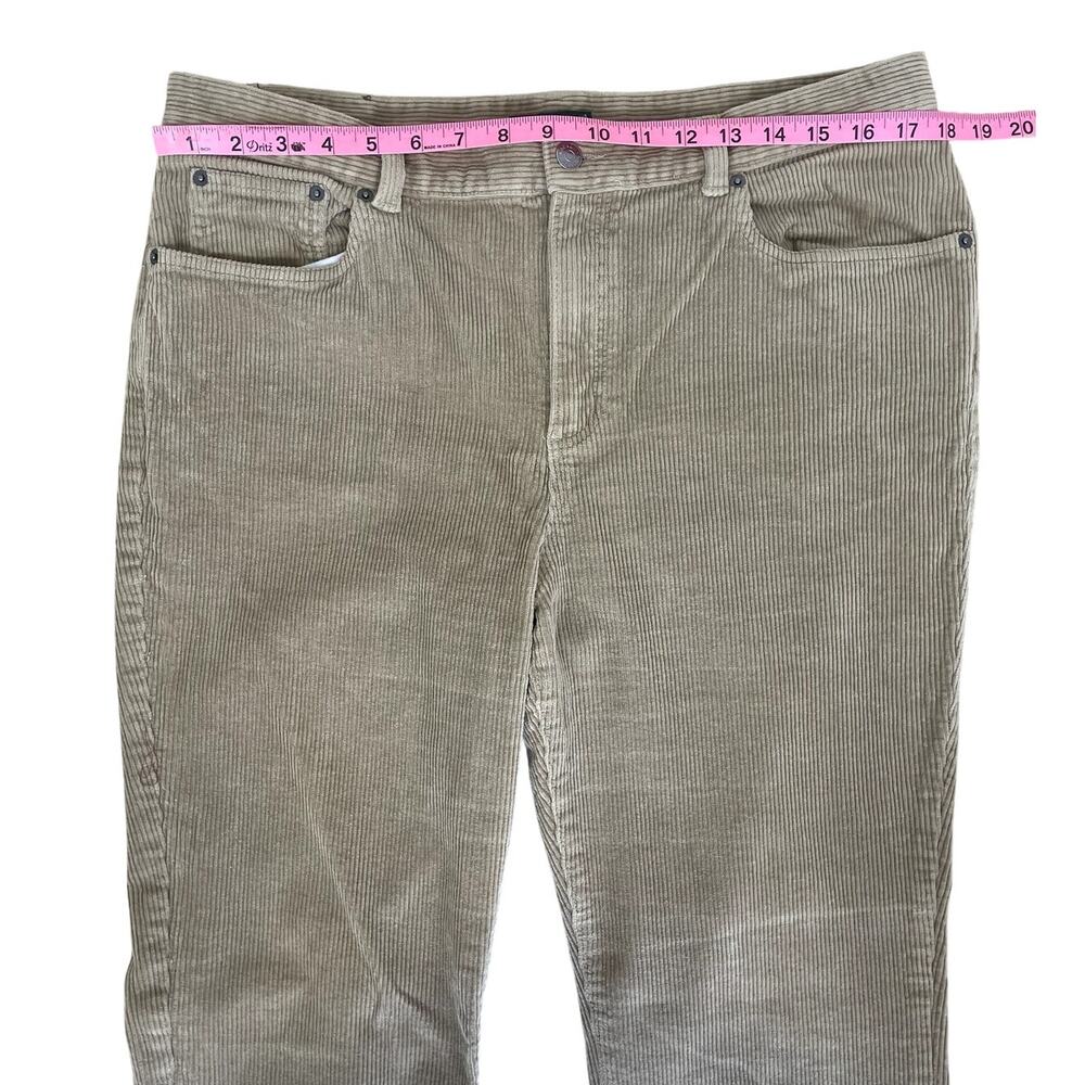 Lauren Jean Co. Corduroy Straight Leg Pants Women's Sz 14 Beige Neutral Classic - Picture 8 of 11